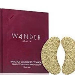 Wander baggage claim gold eye masks